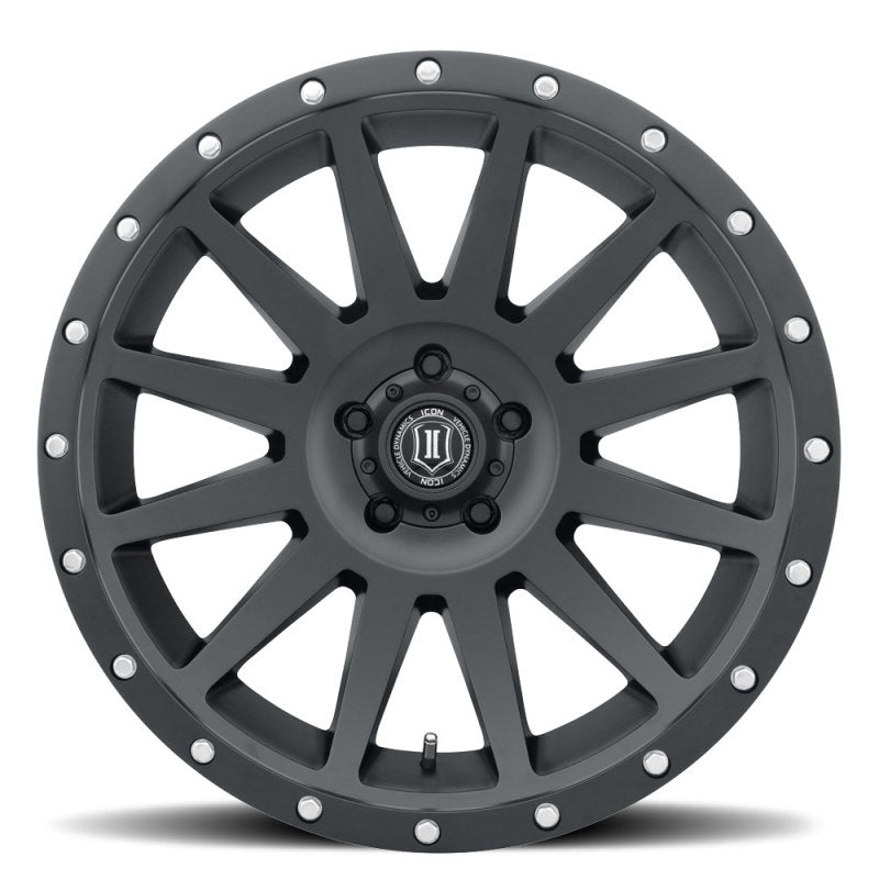 ICON Compression 20x10 6x5.5 -19mm Offset 4.75inBS Satin Black Wheel - awdtuningtx