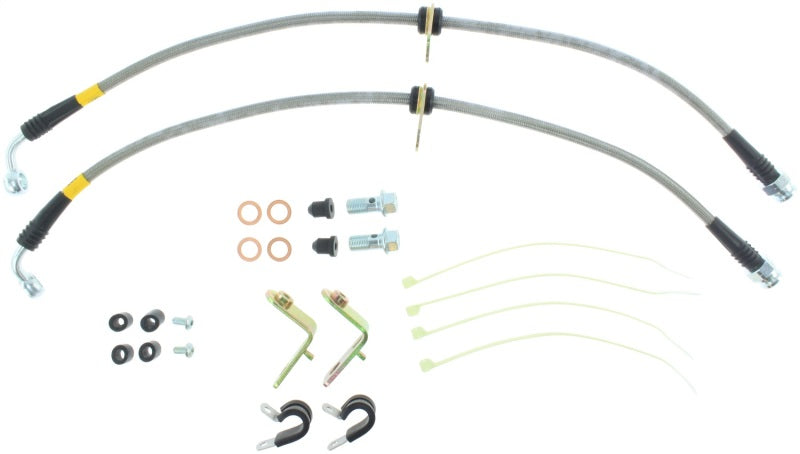 StopTech 11-14 Ford Mustang GT 5.0L V8 Stainless Steel Front Brake Lines - awdtuningtx
