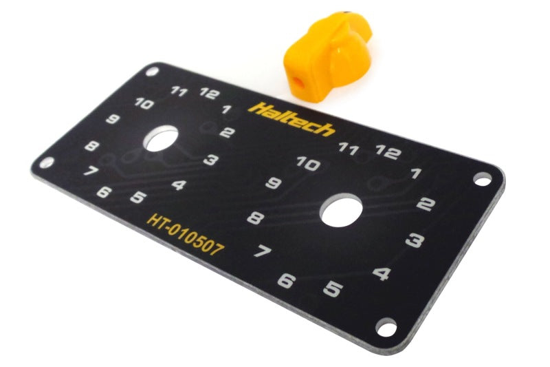 Haltech Dual Switch Panel Kit w/Yellow Knob - awdtuningtx