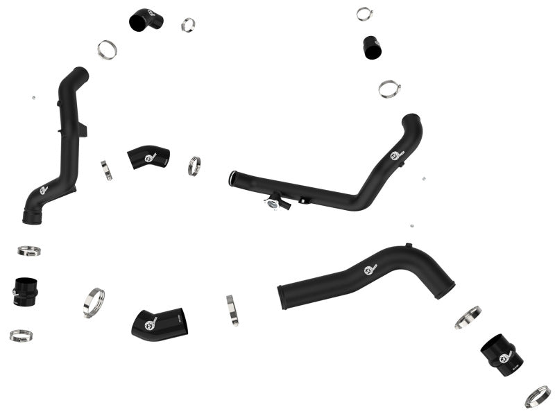 aFe 20-23 Ford Explorer ST V6 3.0L (tt) BladeRunner Aluminum Hot and Cold Charge Pipe Kit - Black - awdtuningtx