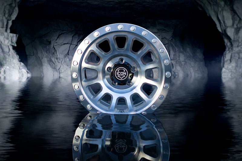 ICON Hulse 17 X 8.5 6 X 5.5 0mm Offset 4.75in BS Silver Machined - awdtuningtx