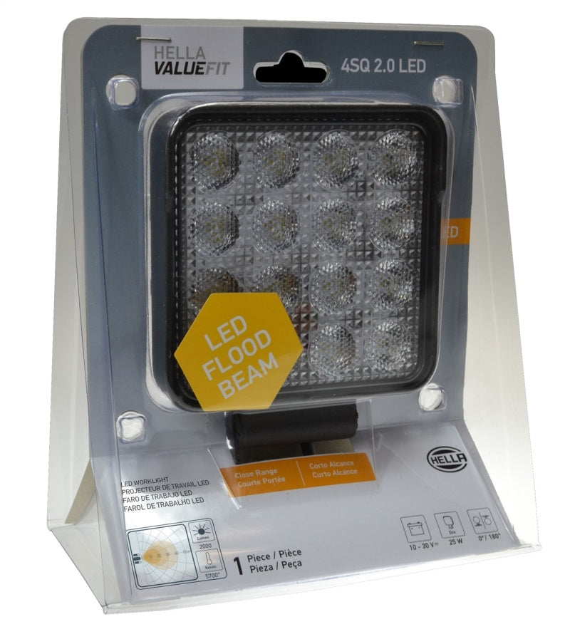 Hella ValueFit LED Work Lamps 4SQ 2.0 LED MV CR BP - awdtuningtx