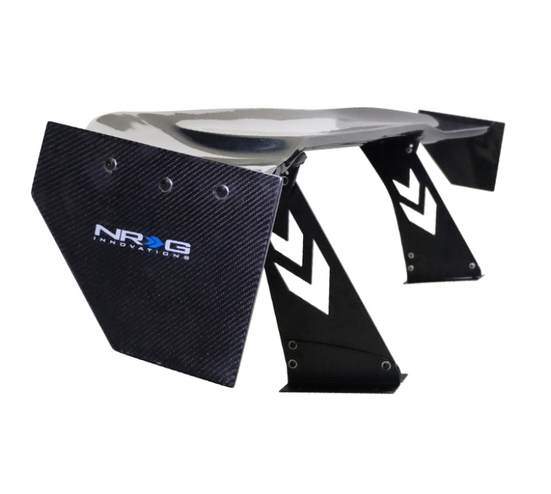 NRG Carbon Fiber Spoiler - Universal (69in.) w/NRG Logo / Stand Cut Out / Large Side Plate - awdtuningtx