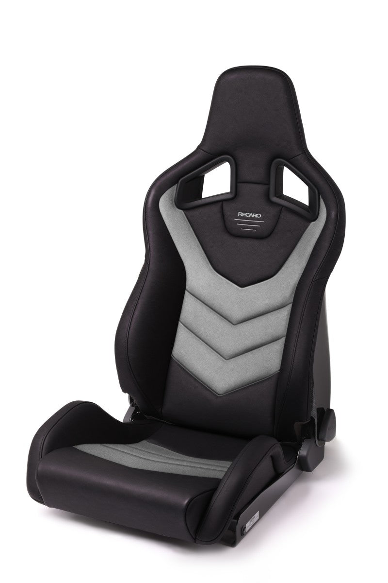 Recaro Sportster GT Driver Seat - Black Vinyl/Cloud Grey Suede - awdtuningtx