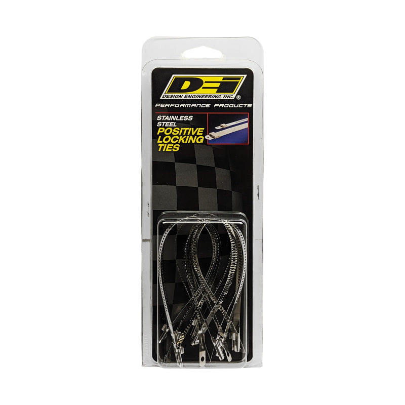 DEI Stainless Steel Positive Locking Tie 1/4in (7mm) x 9in - 8 per pack - awdtuningtx