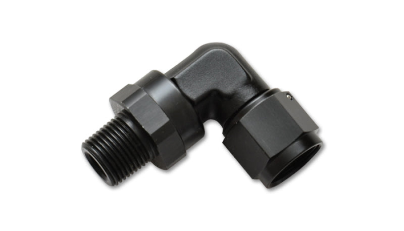 Vibrant -6AN to 3/8in NPT Female Swivel 90 Degree Adapter Fitting - awdtuningtx