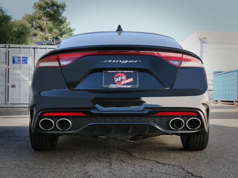 aFe Gemini XV 3in to Dual 2-1/2in 304 SS Cat-Back Exhaust w/ Cut-Out 18-21 Kia Stinger L4-2.0L (t) - awdtuningtx