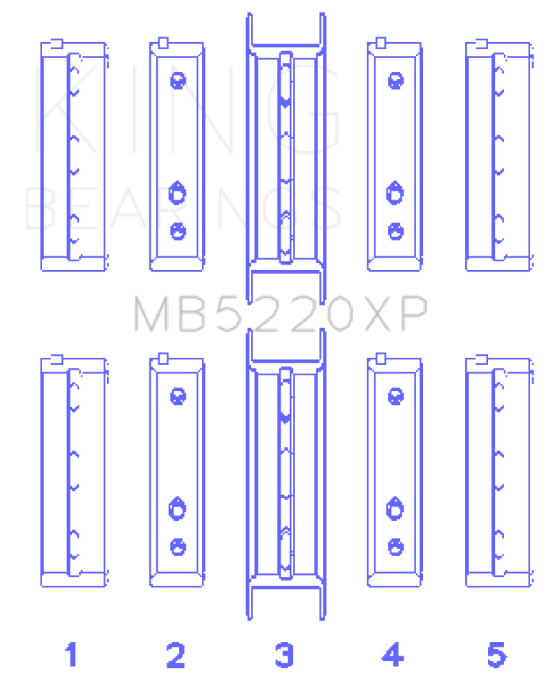 King Subaru WRX/STi EJ20 EJ22 EJ25 Flange #3 Position (Size 0.25) Performance Main Bearing Set - awdtuningtx