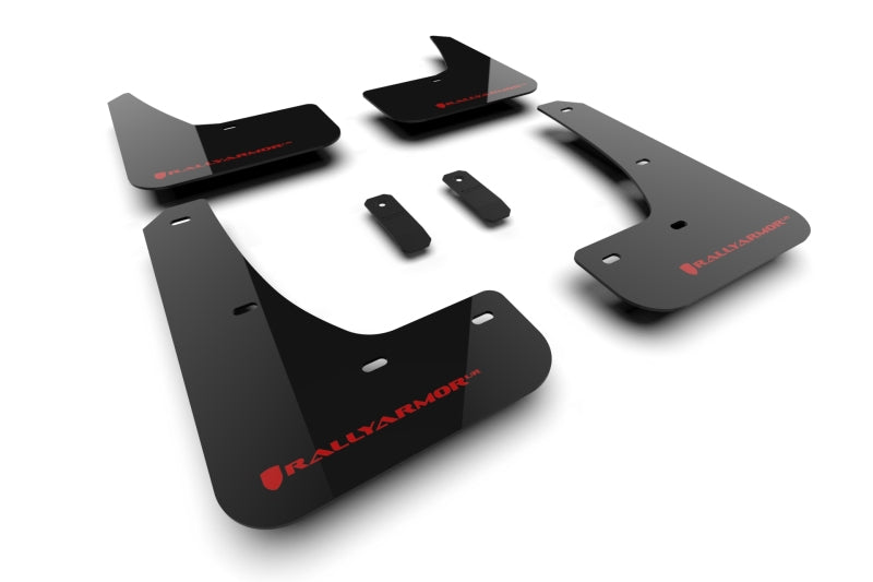 Rally Armor 2024 Tesla Model 3 Highland Black UR Mud Flap Red Logo - awdtuningtx