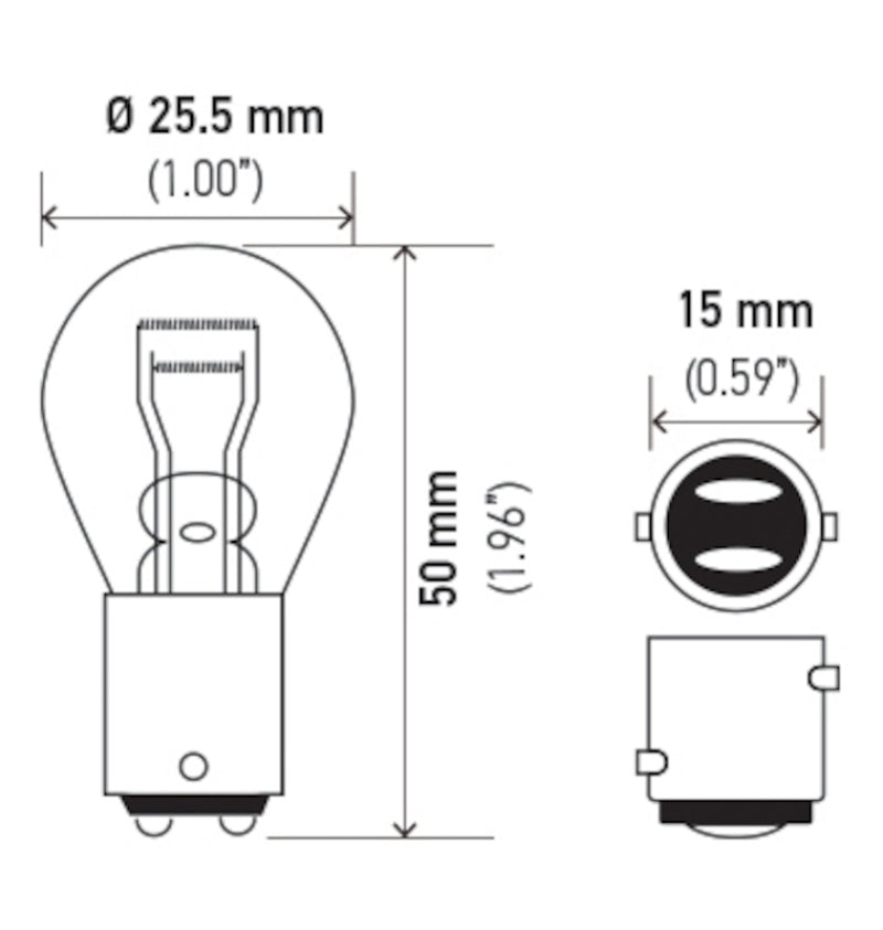 Hella Bulb 1157 12V 27/8W BAY15d S8 - awdtuningtx