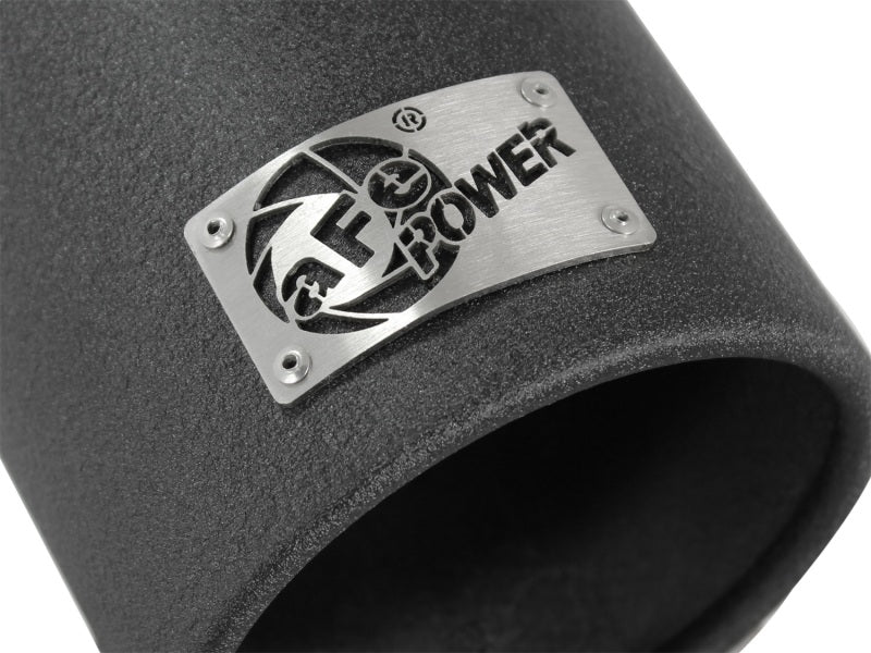 aFe MACHForce XP Exhausts Tips SS-304 EXH Tip 3in x 4Out x 12L Bolt-On (blk) - awdtuningtx
