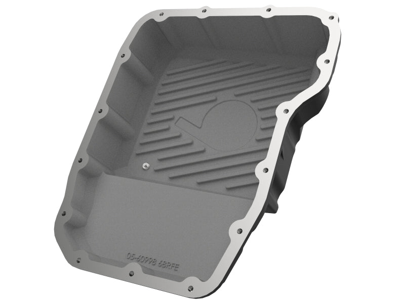 aFe Transmission Pan (Black w/ Machined Fins) 13-19 Dodge Diesel Trucks L6-6.7L (td) - awdtuningtx