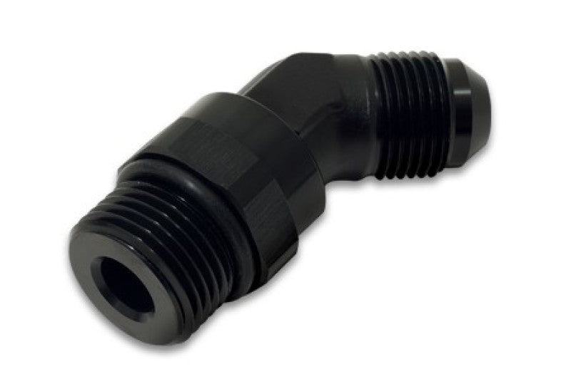 Vibrant -10AN Male to Male -8AN Straight Cut 45 Degree Adapter Fitting - Anodized Black - awdtuningtx