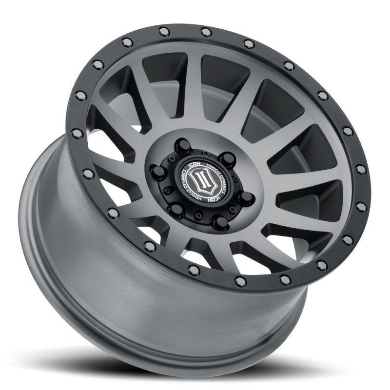 ICON Compression 18x9 6x135 6mm Offset 5.25in BS Titanium Wheel - awdtuningtx