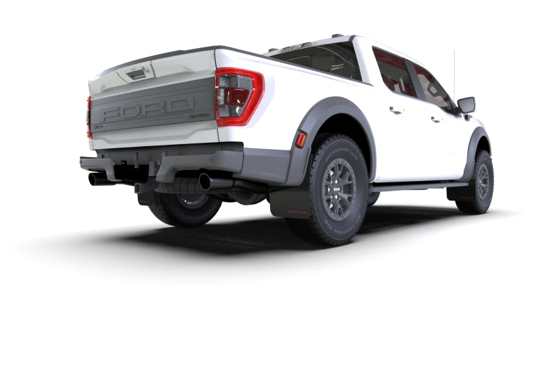 Rally Armor 21-23 Ford F-150 Raptor Black UR Mud Flap w/ Red Logo - awdtuningtx