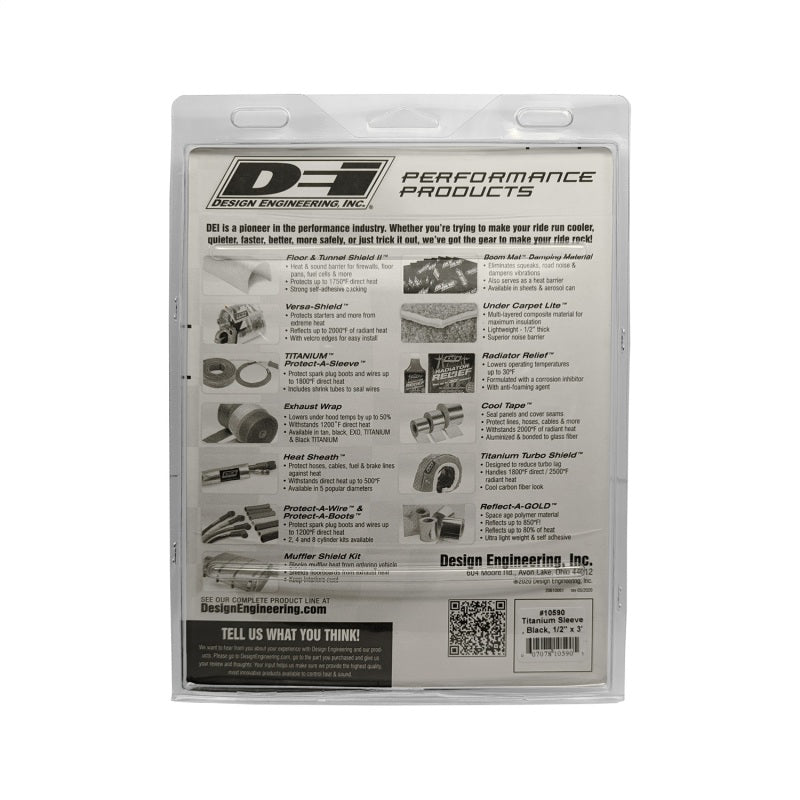 DEI Protect-A-Sleeve 1/2in ID x 3ft Universal - Titanium - awdtuningtx