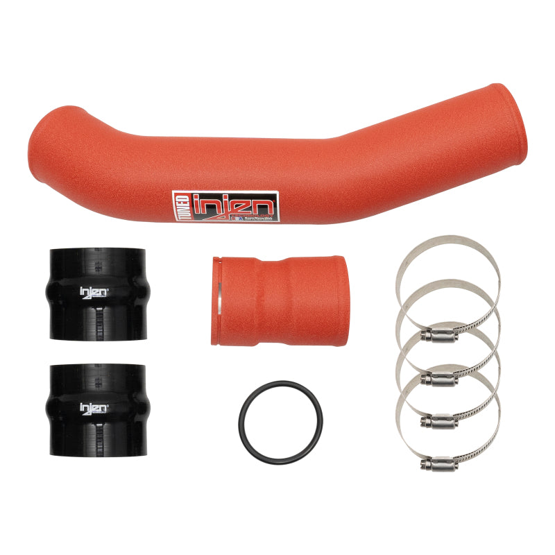 Injen 17-22 Ford F250/F/350/F-450/F-550 V8-6.7L Turbo Diesel Wrnkl Red Intercooler Hot Side Piping - awdtuningtx