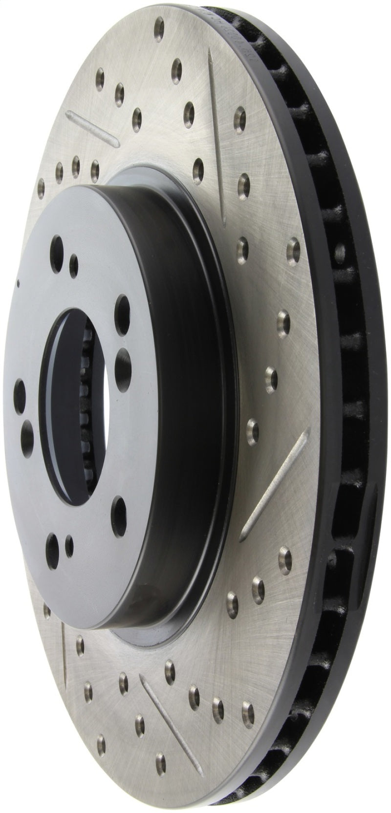 StopTech 97-01 Acura Integra Type R / 97-01 Honda CR-V Slotted & Drilled Left Front Rotor - awdtuningtx