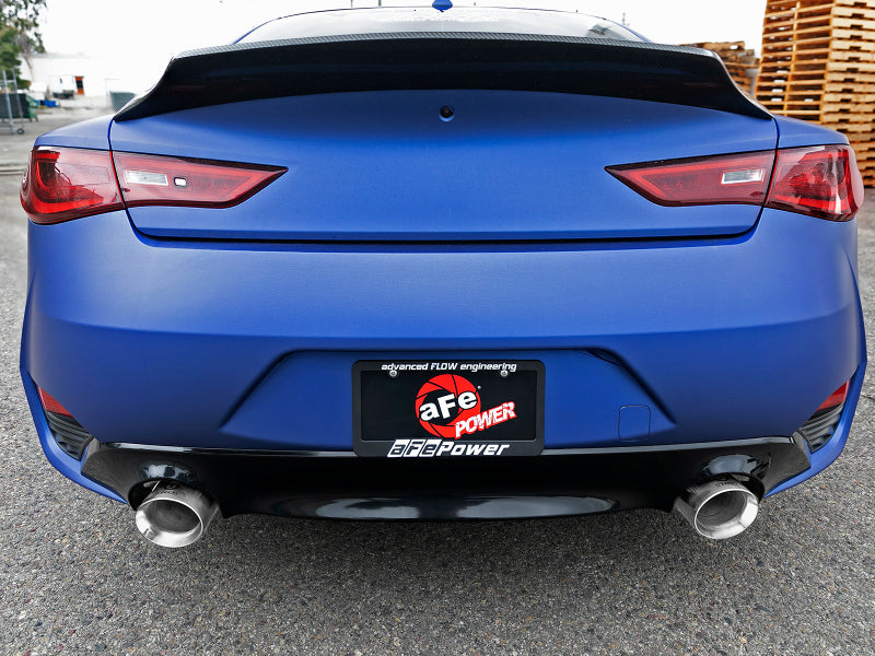 aFe POWER Takeda 2.5in 304 SS CB Exhaust w/ Polished Tips 17-19 Infiniti Q60 V6-3.0L (tt) - awdtuningtx