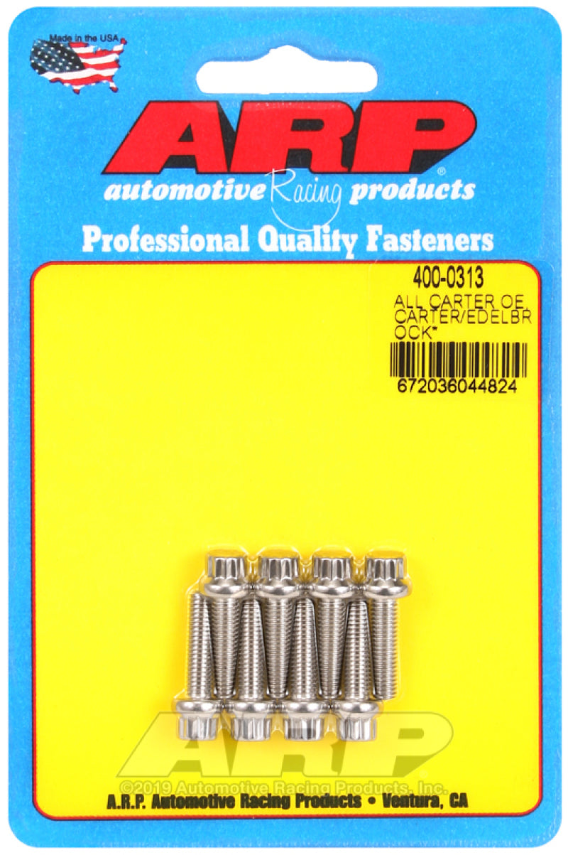 ARP All Carter OE/Carter/Edelbrock (Performer and Thunder Series) Carburetor Bolt Kit - awdtuningtx