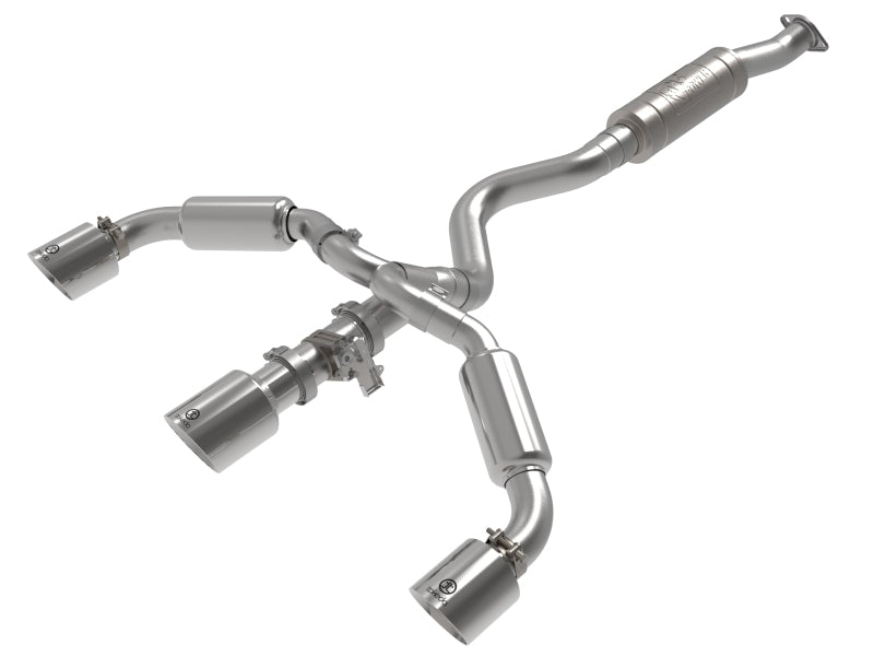 aFe 23-24 Toyota GR Corolla L3 1.6L (t) Gemini XV 3in to 2-1/2in Cat Back Exhaust w/ Polished Tips - awdtuningtx