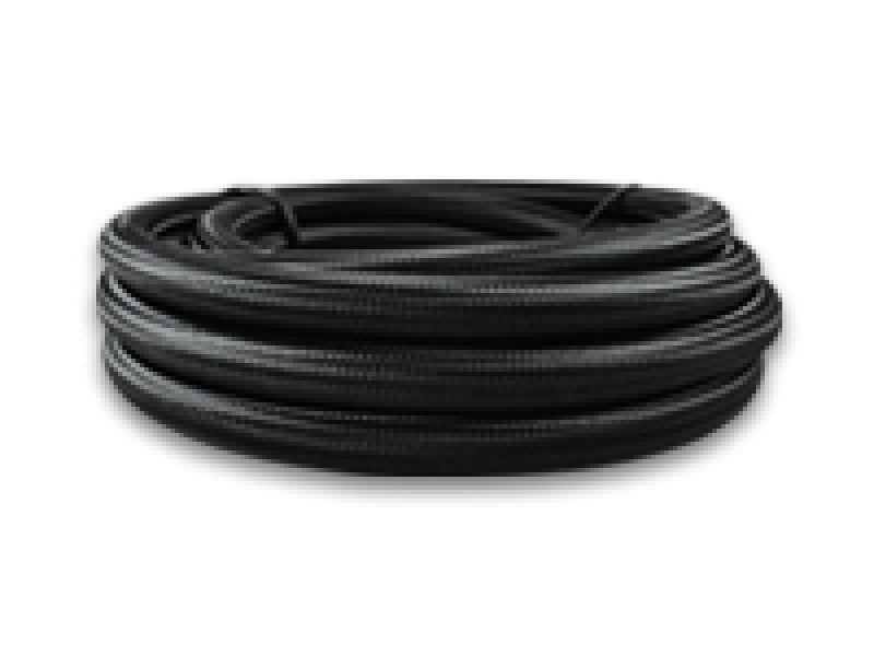 Vibrant -6 AN Black Nylon Braided Flex Hose w/PTFE Liner (150ft Roll) - awdtuningtx