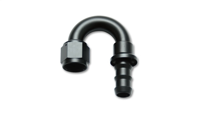 Vibrant -4AN Push-On 180 Deg Hose End Fitting - Aluminum - awdtuningtx
