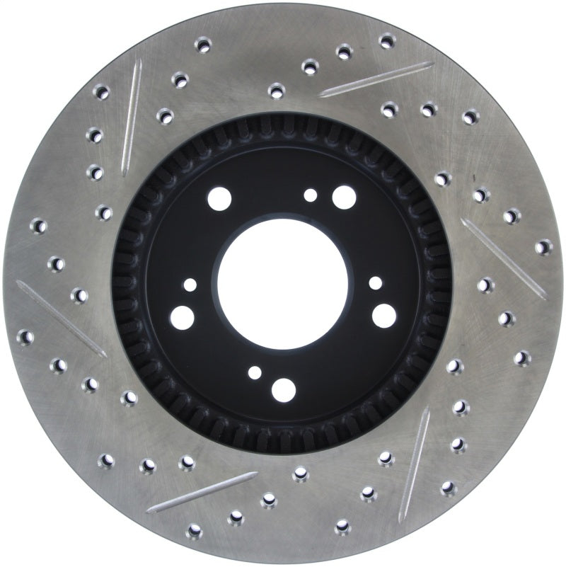StopTech 97-01 Acura Integra Type R / 97-01 Honda CR-V Slotted & Drilled Left Front Rotor - awdtuningtx