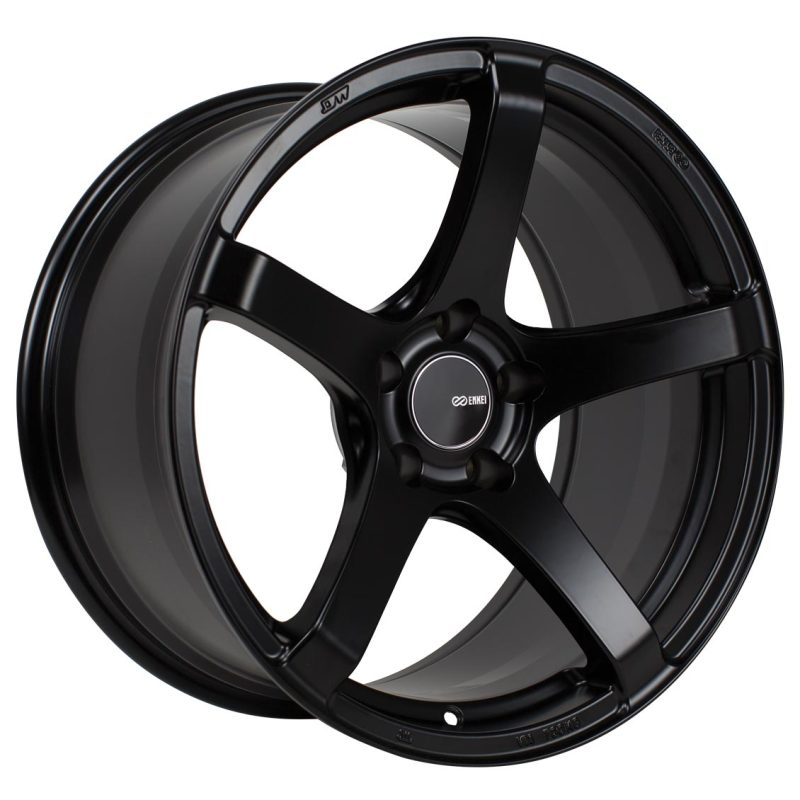 Enkei Kojin 17x8 40mm Offset 5x100 Bolt Pattern 72.6mm Bore Dia Matte Black Wheel - awdtuningtx