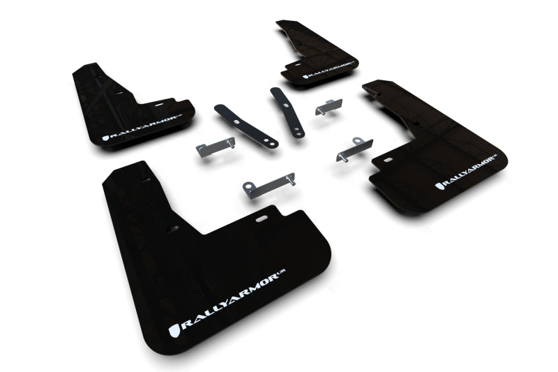 Rally Armor 22-23 Kia EV6 Black UR Mud Flap White Logo - awdtuningtx