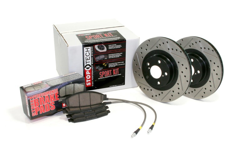 Sport Axle Pack, Drilled & Slotted, Front - awdtuningtx