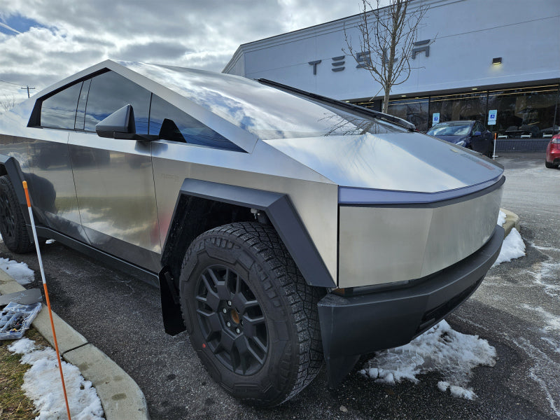 Rally Armor 2024 Tesla Cybertruck Black UR Mud Flap Metallic Black Logo - awdtuningtx