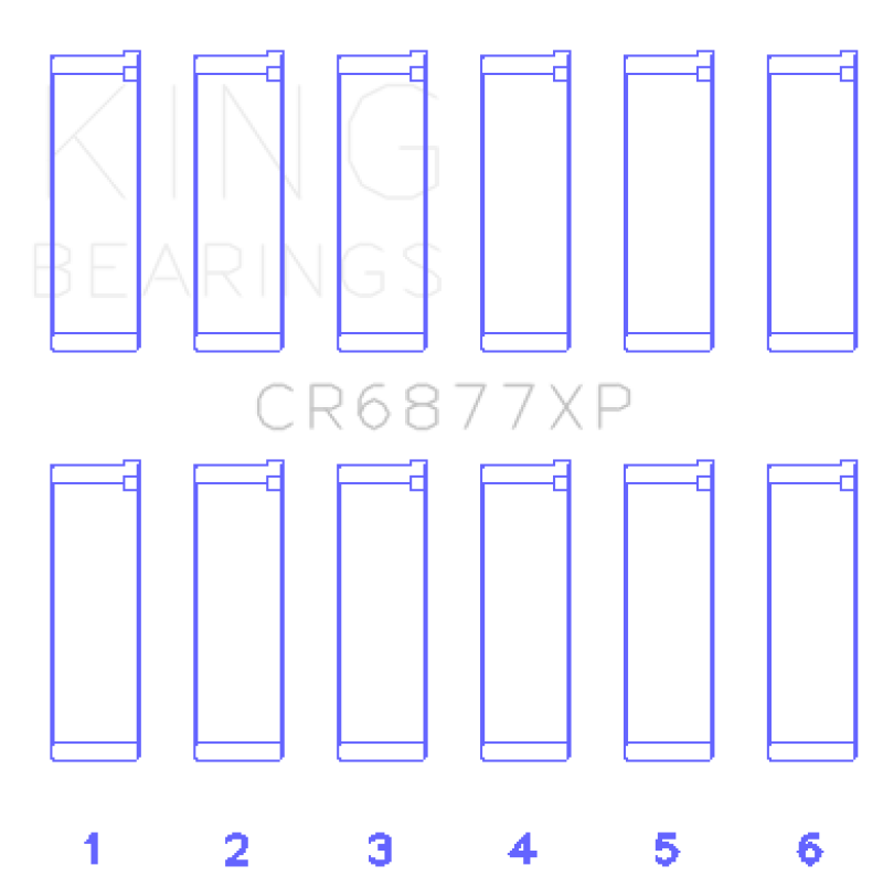 King BMW S54B32 (Size 0.25mm) Performance Connecting Rod Bearing - Set of 6 - awdtuningtx