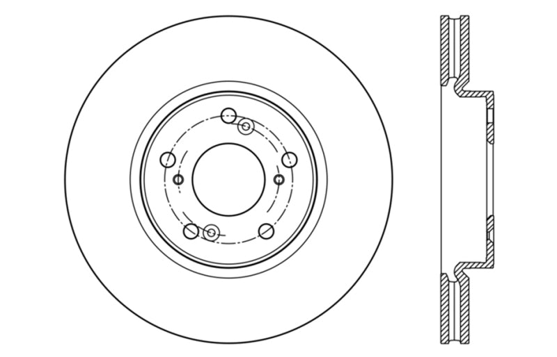 StopTech Slotted & Drilled Sport Brake Rotor Front Right 13 Honda Accord Sport - awdtuningtx