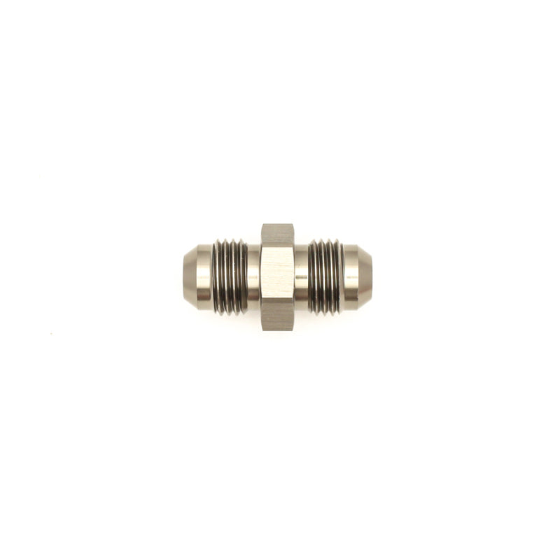 DeatschWerks 6AN Male Flare to 6AN Male Flare Coupler - Anodized Matte Black - awdtuningtx