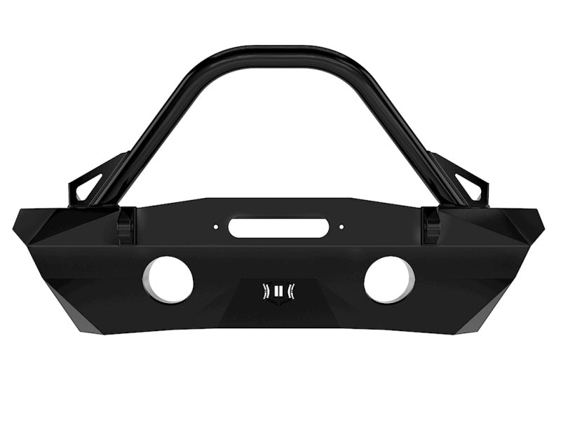 ICON 07-18 Jeep Wrangler JK Pro Series Front Bumper Rec Winch Mount w/Bar/Tabs - awdtuningtx