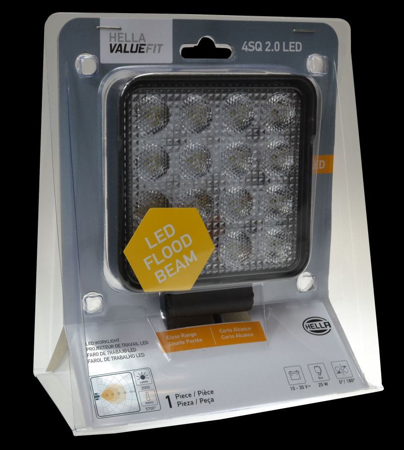 Hella ValueFit LED Work Lamps 4SQ 2.0 LED MV CR BP - awdtuningtx