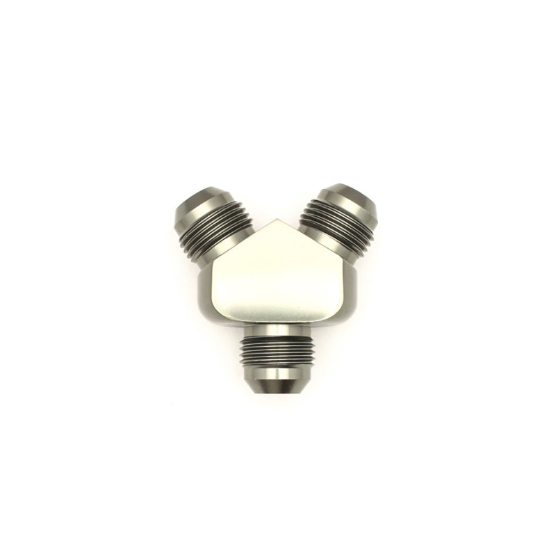 DeatschWerks 8AN Male Flare to 8AN Male Flare to 8AN Male Flare Y Fitting - Anodized Matte Black - awdtuningtx
