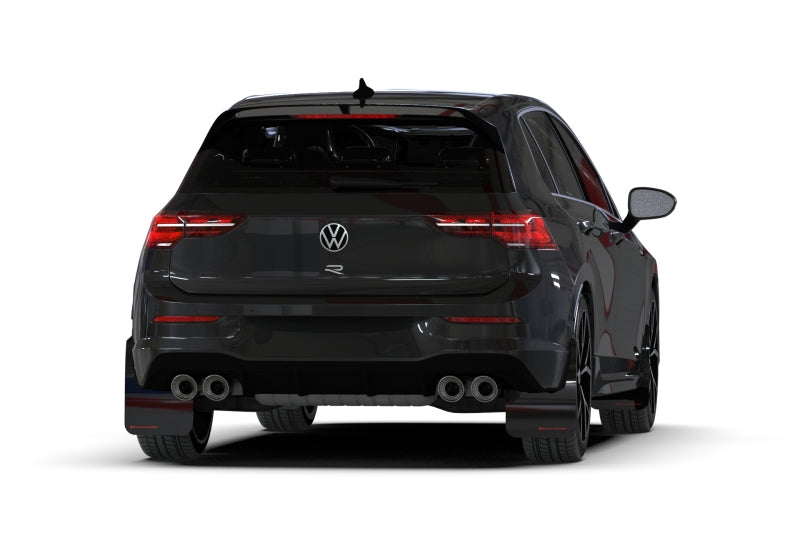 Rally Armor 2022 MK8 Volkswagen Golf GTI/R Black UR Mud Flap w/ Green Logo - awdtuningtx