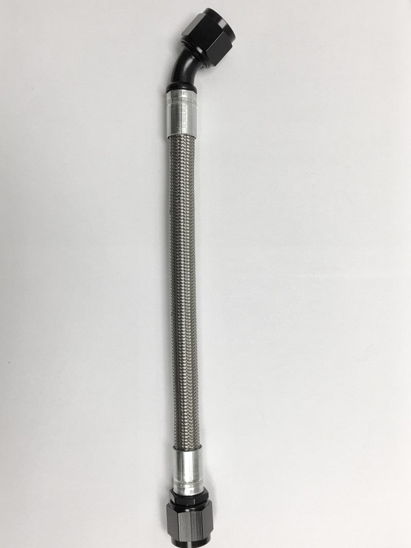 Fragola -10AN PTFE Hose Assembly Straight x 45 Degree 12in - awdtuningtx