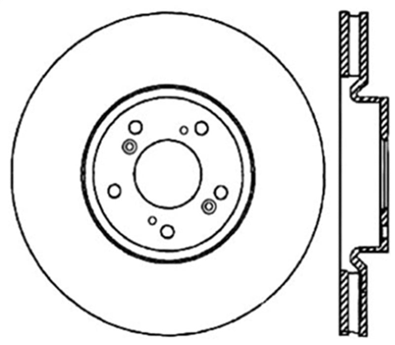 StopTech 04-08 Acura TL/TL-S Brembo Drilled Right Front Rotor - awdtuningtx
