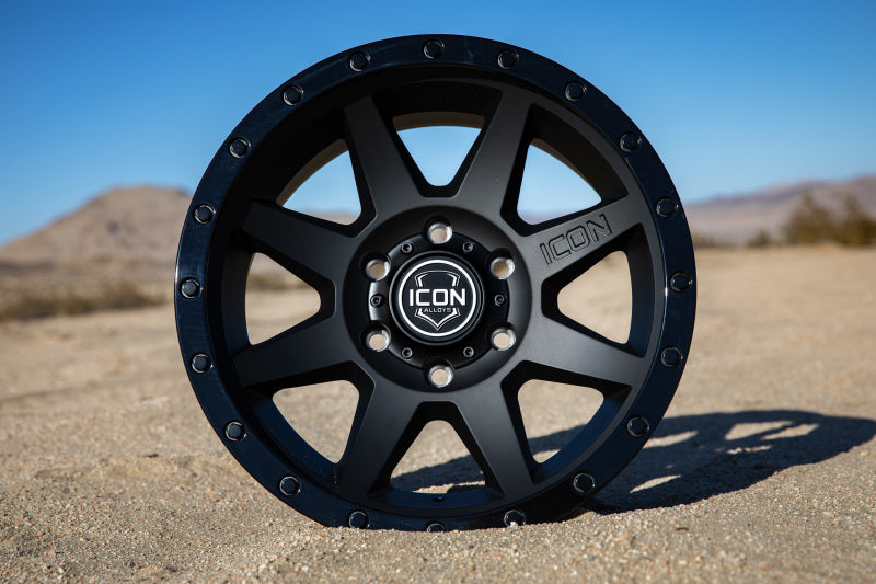 ICON Rebound 18x9 6x5.5 0mm Offset 5in BS 106.1mm Bore Double Black Wheel - awdtuningtx