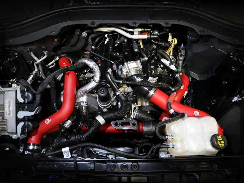 aFe 22-23 Ford Explorer BladeRunner Aluminum Hot and Cold Charge Pipe Kit - Red - awdtuningtx