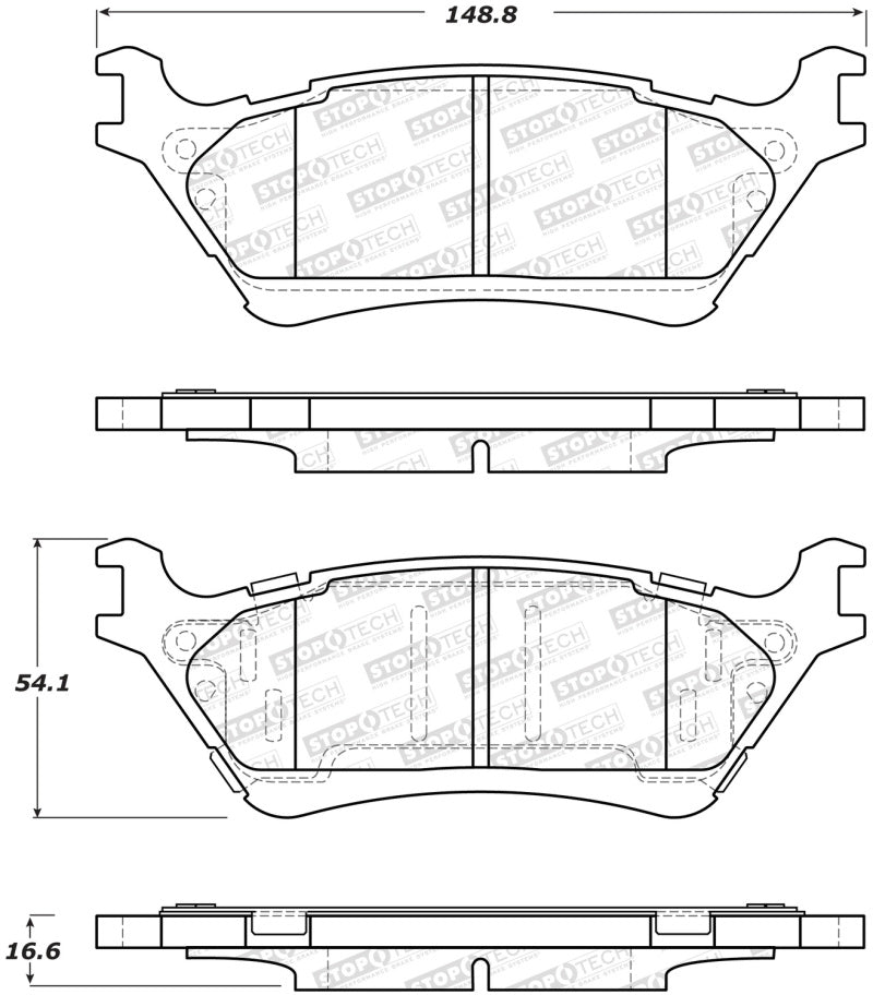 StopTech Street Brake Pads - Rear - awdtuningtx
