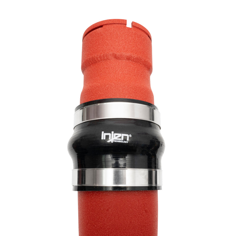 Injen 17-22 Ford F250/F/350/F-450/F-550 V8-6.7L Turbo Diesel Wrnkl Red Intercooler Hot Side Piping - awdtuningtx