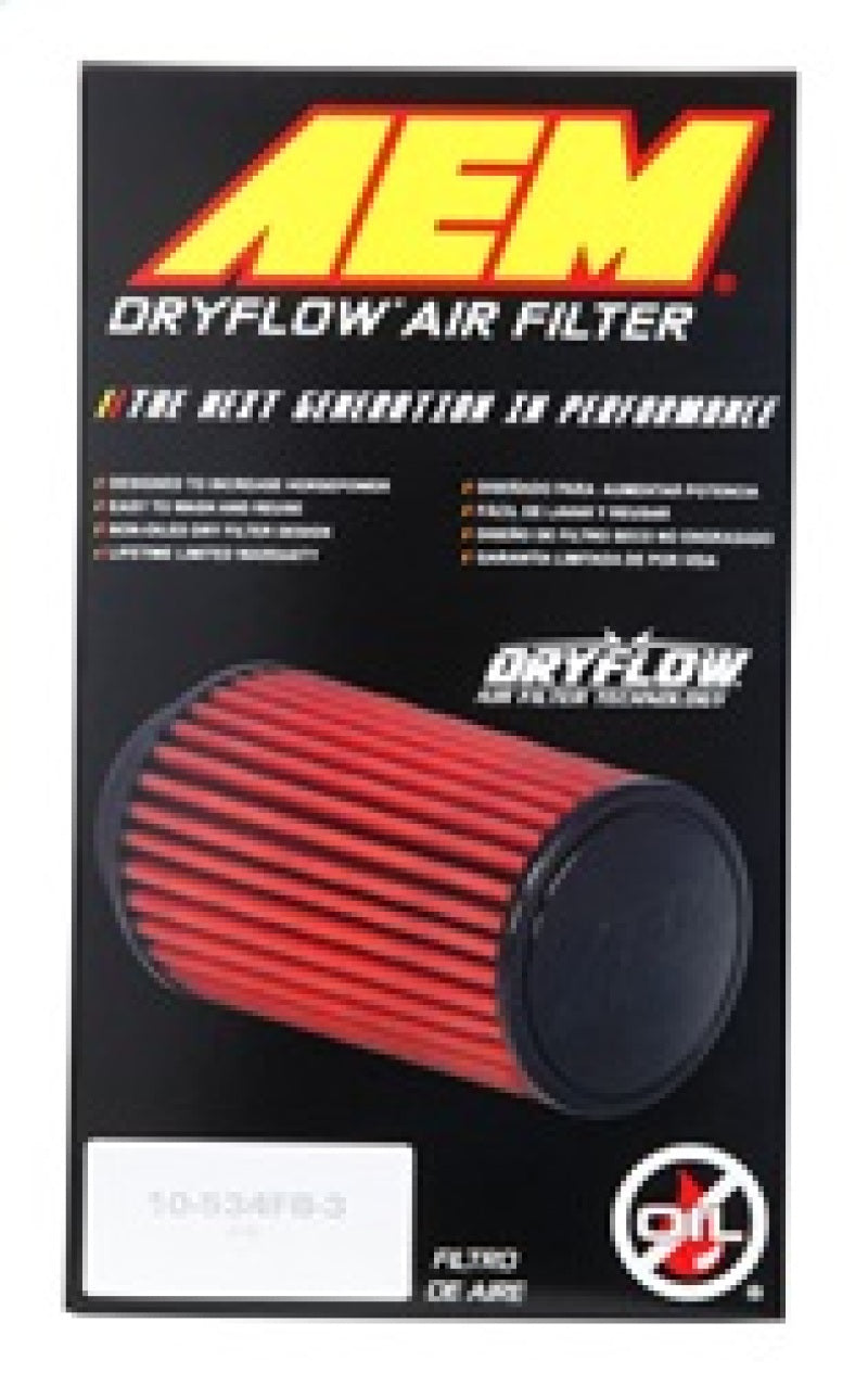 AEM DryFlow Air Filter AIR FILTER KIT 4.5in X 9in DRYFLOW - awdtuningtx