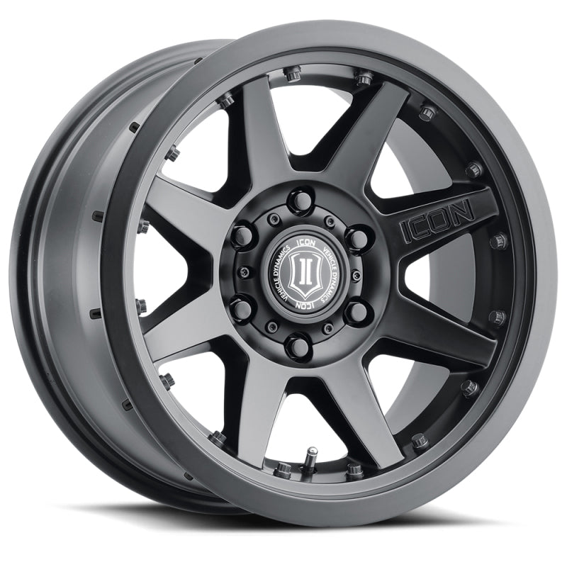 ICON Rebound Pro 17x8.5 6x135 6mm Offset 5in BS 87.1mm Bore Satin Black Wheel - awdtuningtx