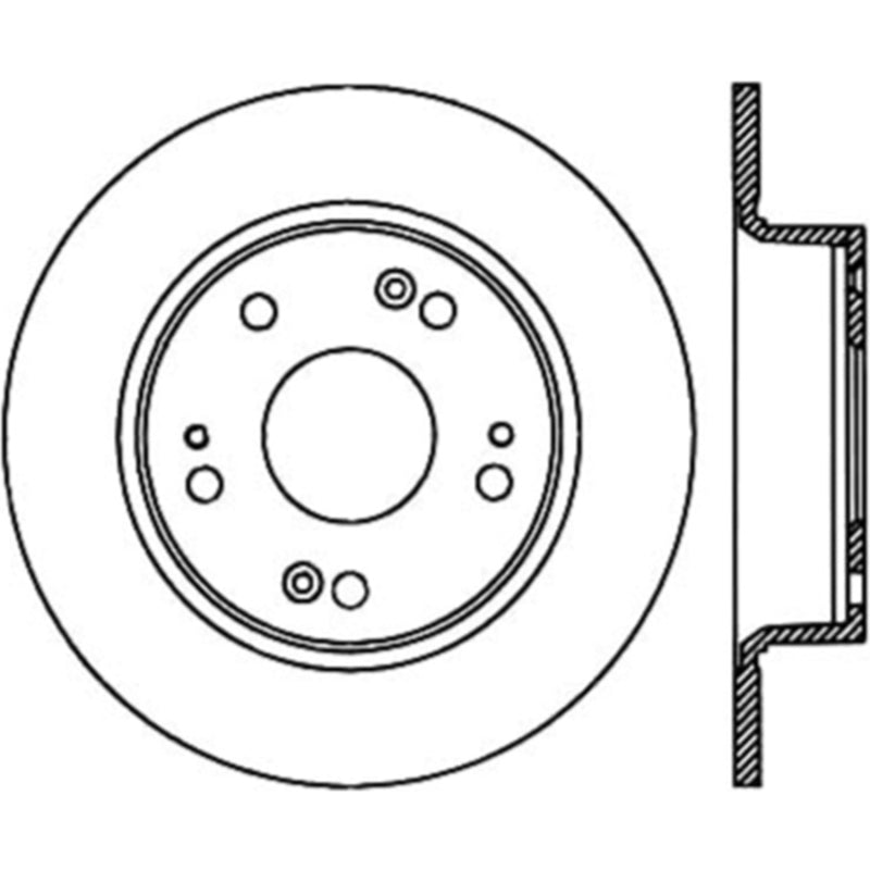 Stoptech 08-10 Honda Accord EX/EX-L/LX/LX-P/LX+ Rear Perf CRYO Rotor - awdtuningtx
