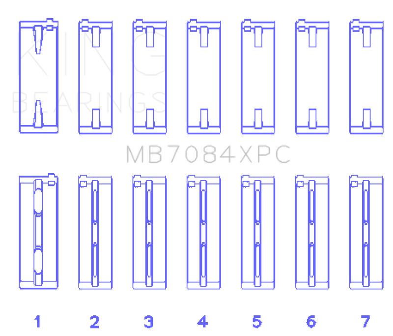 King Toyota 2JZGE/2JZGTE 24V 3.0L (Size .026) pMaxKote Performance Main Bearing Set - awdtuningtx