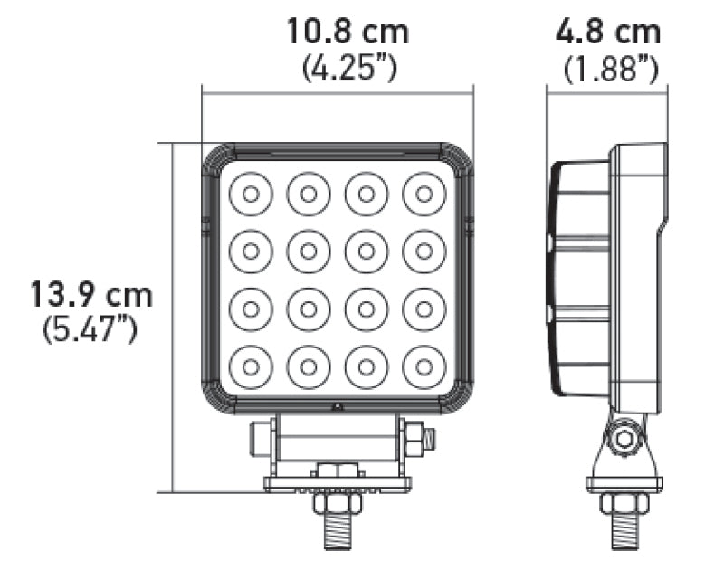 Hella ValueFit LED Work Lamps 4SQ 2.0 LED MV CR BP - awdtuningtx